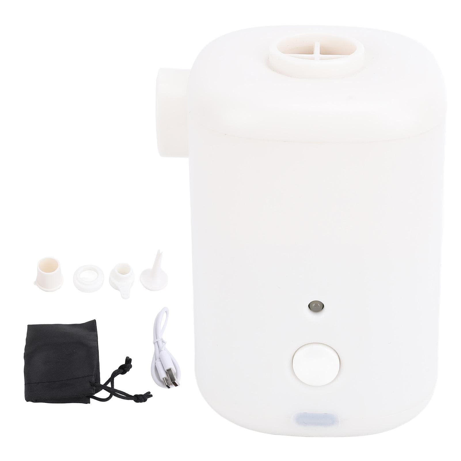Portable Air Pump Electric Inflator Deflator for Gas Cushion Bed Swimming Ring Outdoor Toys White white