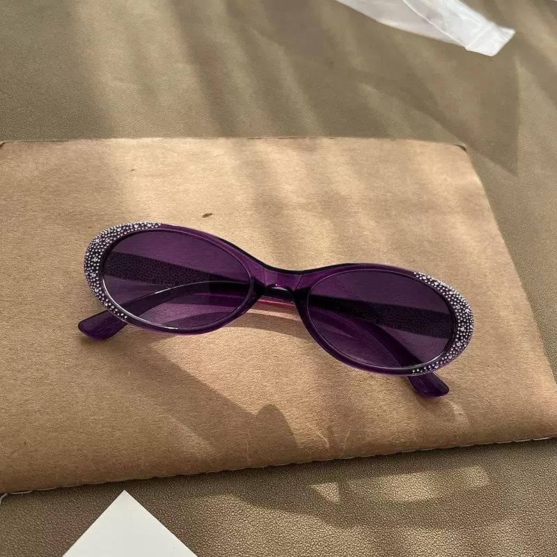 Stylish Personality Diamond-set Sunglasses Lady UV Protection Outdoor Riding Tourism Beach Street Men UV400 Shades Eyeglasses