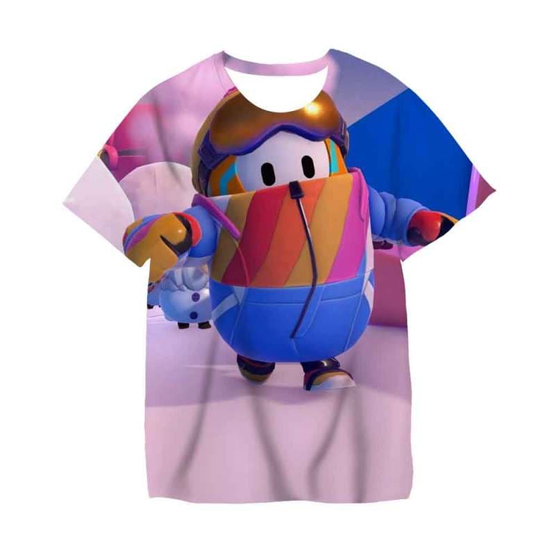 Games Fall Guys T Shirt For 3 to 14 Ys Kids Clothes Baby Boys T-shirt Kid Girls Tops Tee Children Clothing Boy T-shirts 120