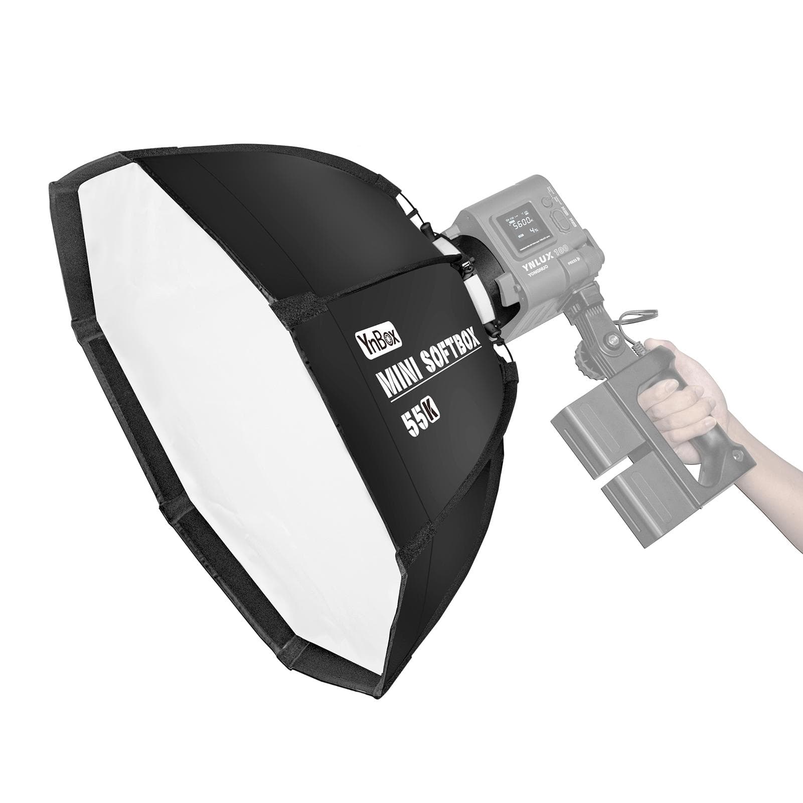YnBox 55K 55cm/22in Octagon Photography Softbox with Bowens Mount Removeable Diffuser Carrying Bag black