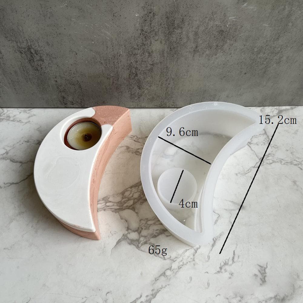 Heart Shape Candlestick Plaster Silicone Mold Candle Holder Concrete Cement Mold Diy Handmade Resin Craft Mould Home Decoration