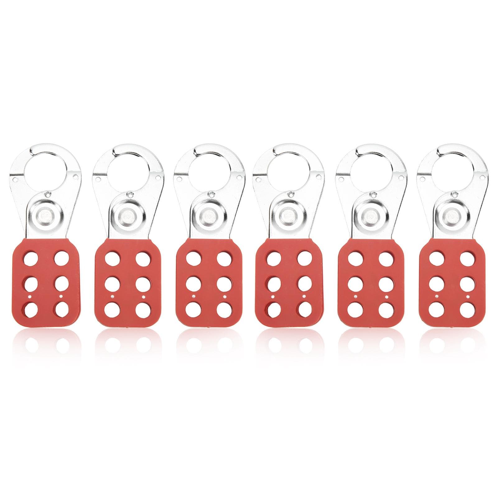 6PcsSet 6 Hole Lockout Tagout Safety Hasp Tamper Proof for Industrial Chemical Electric Power