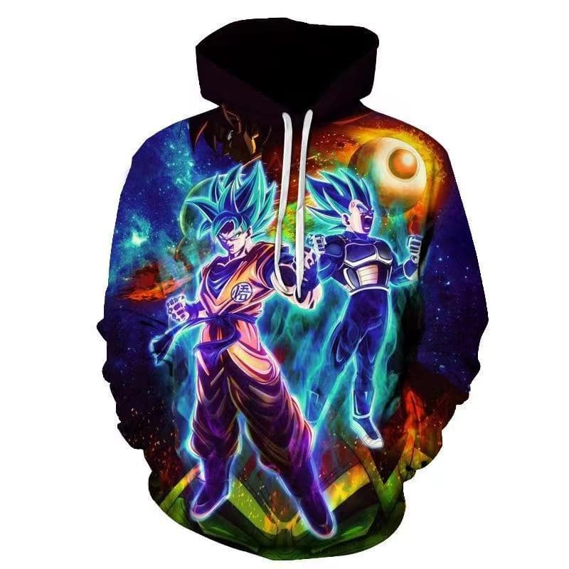 2024 National Trend Hip-Hop Hooded Sweatshirt Men's Dragon Ball Battle Suit 3D Printing Product Hoodie Sports Sweatshirt 6XL