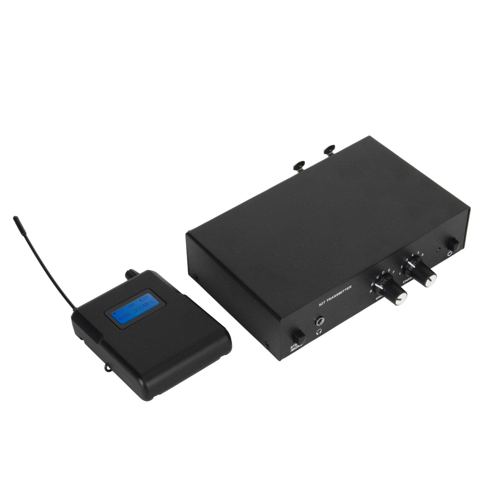 ANLEON S2T Stereo Wireless Monitor System 670‑680Mhz Wireless Monitor Transmitter Receiver with US Plug