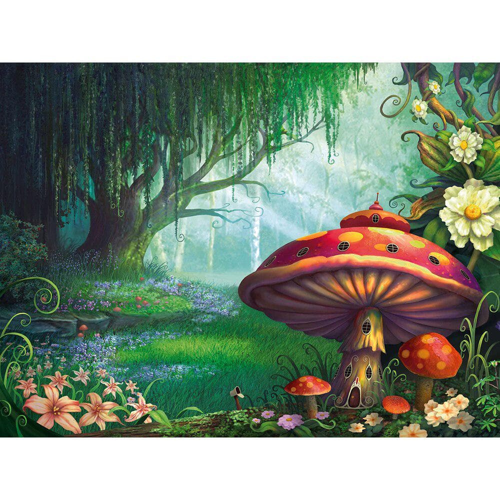 5D Diamond Painting Cartoon Children's Room Decor Full Round Diamond Embroidery Mushroom Painting 20X30CM