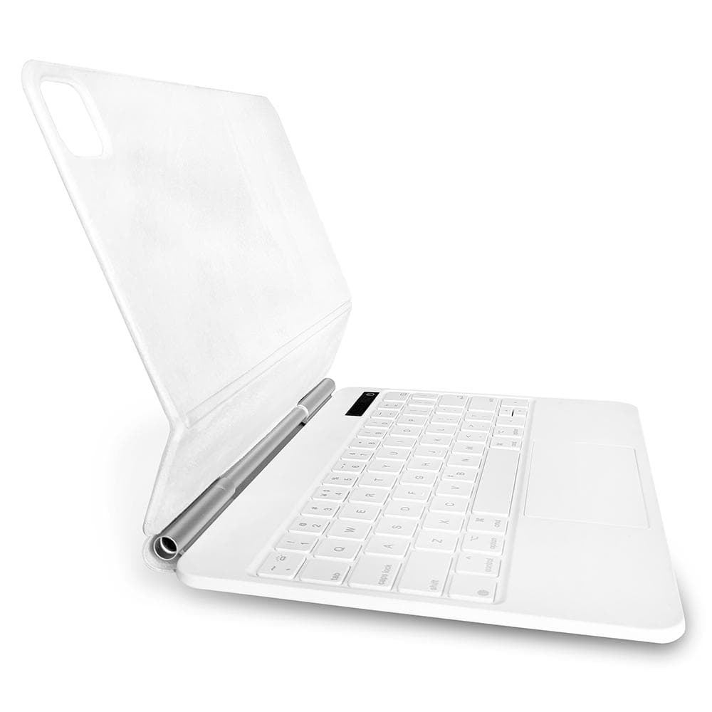 BT Magnetic Suction Touch Control Keyboard with Protective Shell Compatible with iPad Pro 12.9 with backlight for iPad Air 4&5 iPad Pro 11 white