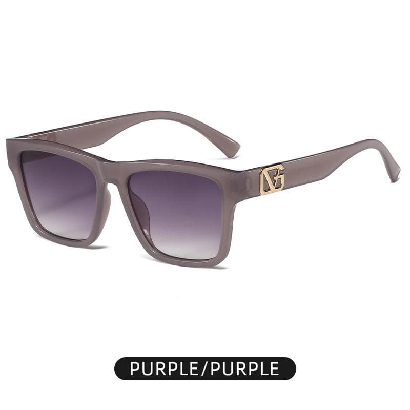 New Fashion Square Sunglasses For Women UV Protection Letters Decorative Frame Stylish 3197