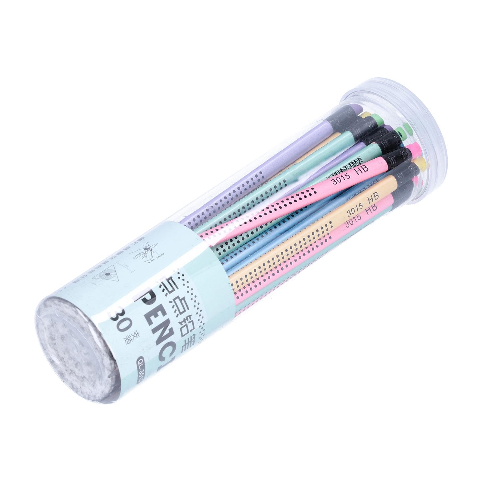 30Pcs HB Pencil NonSlip MultiColor with Eraser Children Student Writing Drawing Tools
