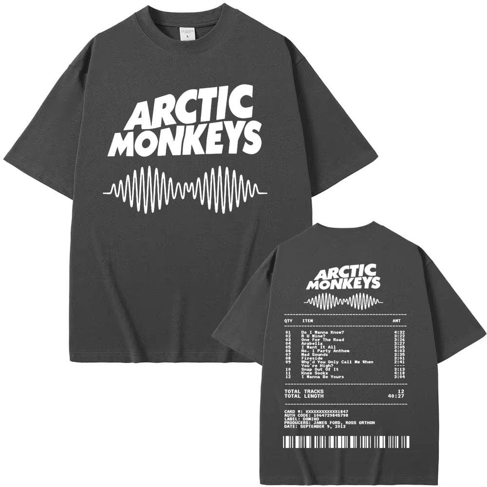Arctic Monkeys Music Album Graphic T-shirt Men Women Vintage Street Style T Shirts 100% Cotton Casual Oversized T Shirt S
