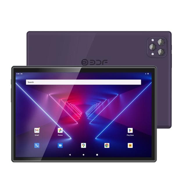 BDF New 10.1 inch Tempering Glass Tablet Octa Core 8GB RAM 256GB ROM Android 12 Google Play Dual 4G LTE Phone Call Tablet PC 10.1 purple