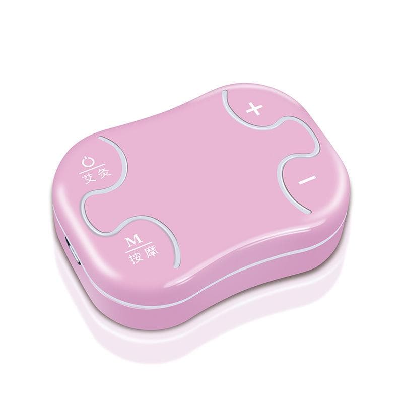 Mini Smart Massage Pad Moxibustion Massager Acupuncture Point Massage Instrument Acupuncture Eutic Appliance Portable Smokeless Moxibustion Box Remote Control pink