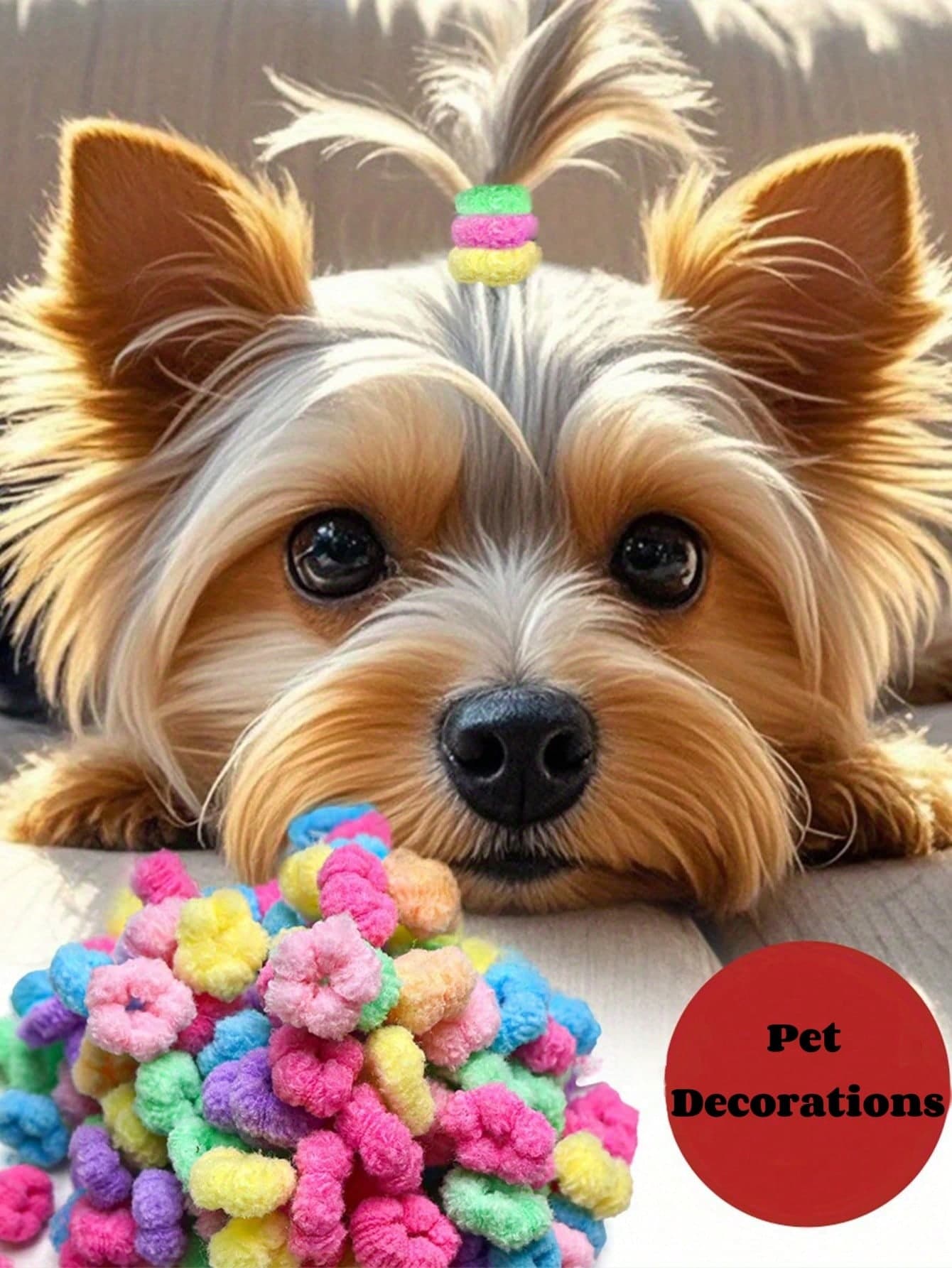 Diversity Decorations, Dress Up A Beautiful Pet Essentials, Pet Supplies, Pet Decorations, Pet Hair Jewelry Mixed Colors (40pcs)