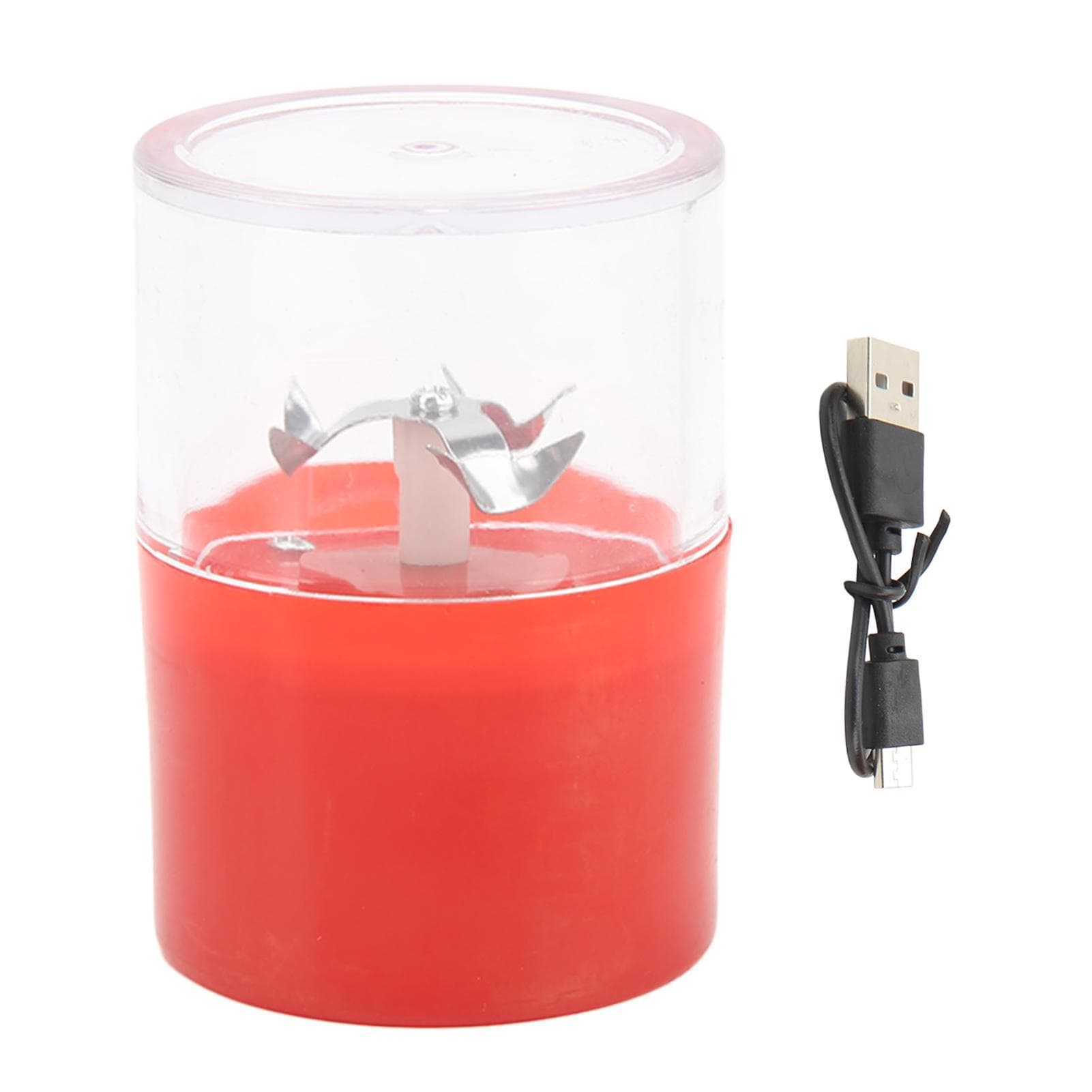 Electric Spice Grinder Stainless Steel Blade USB Rechargeable Portable Crusher Grinder Cracker for red