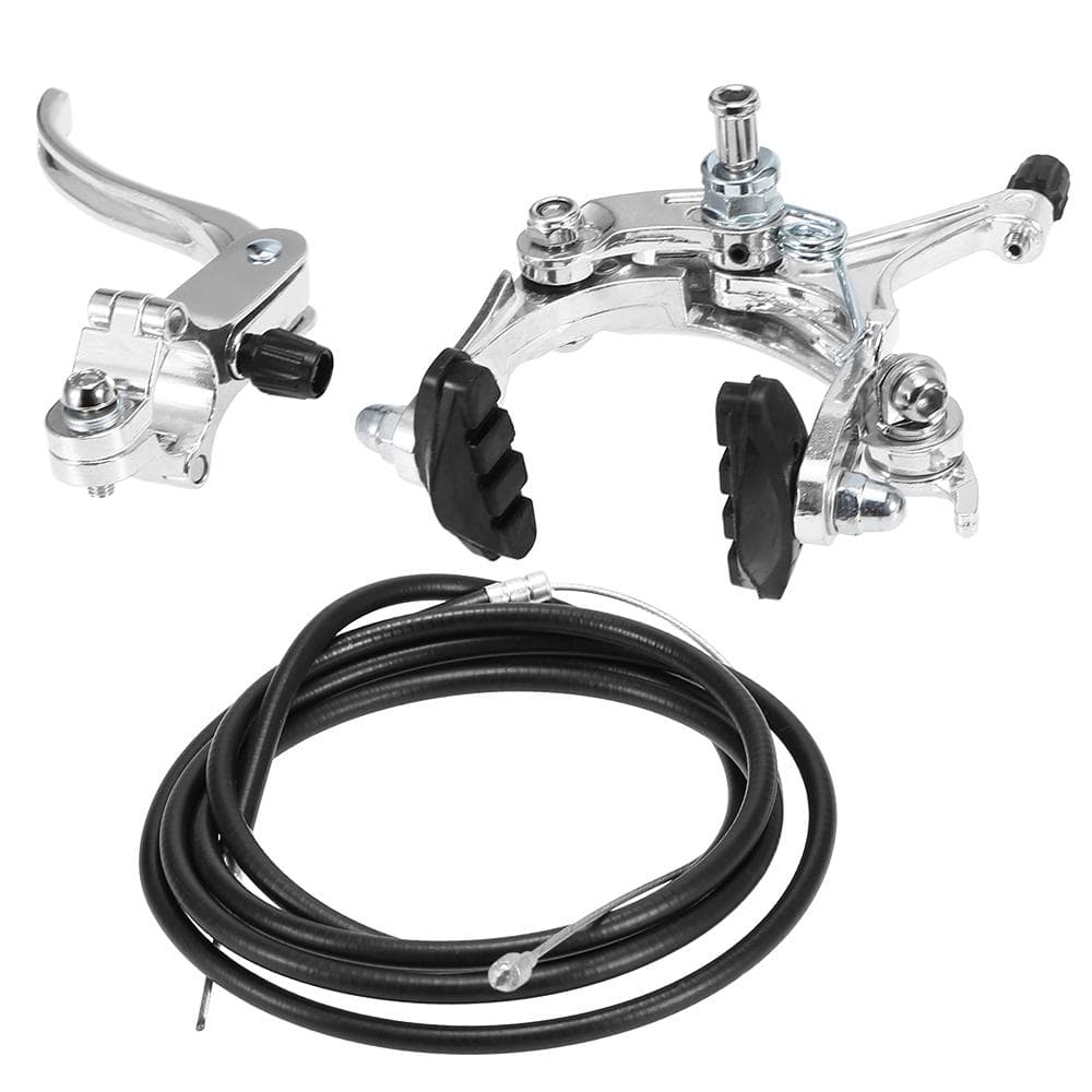 Front / Rear Fixie Bike Brake Kit Road Bike Cruiser Brake Set Bike Caliper Brake Kit Side Pull Front brake set black