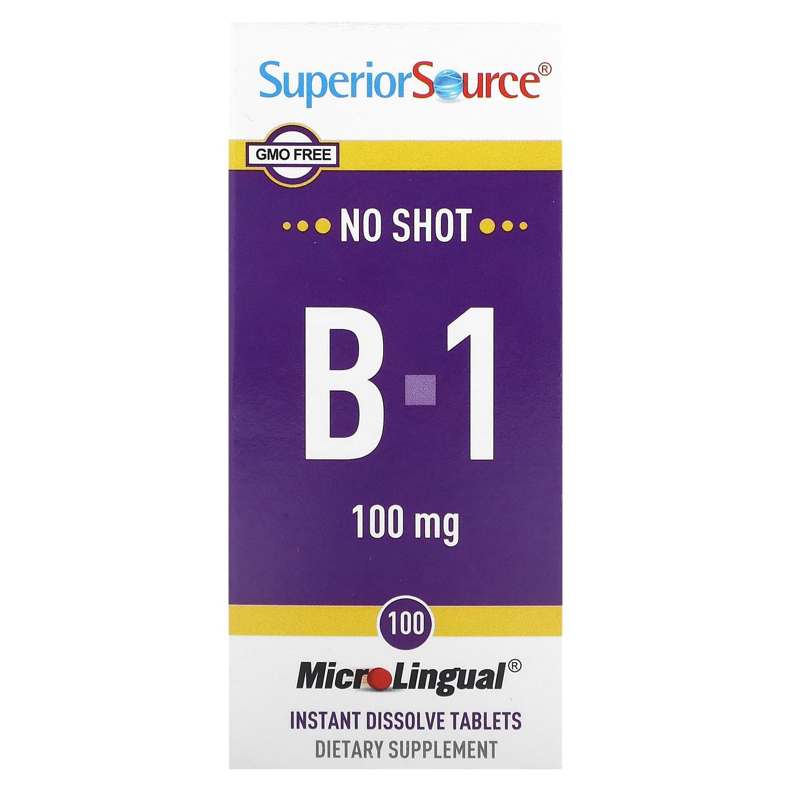 Superior Source, B-1, 100 mg, 100 instant-dissolving tablets