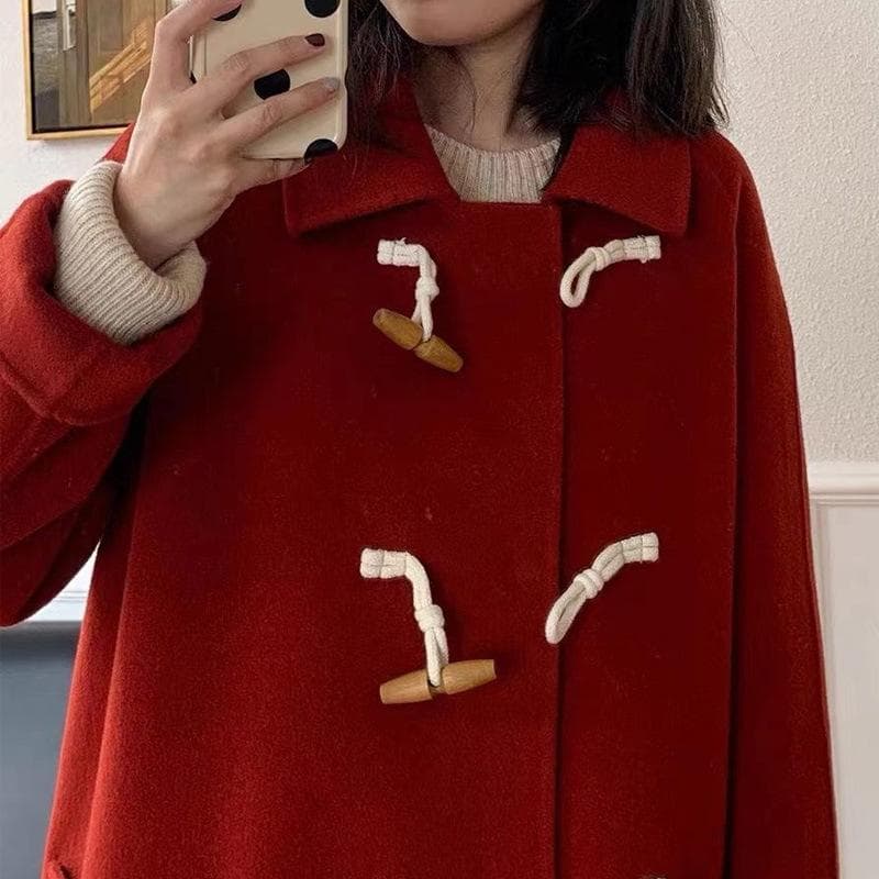 Coat Women's Autumn and Winter New Thickened Small Medium and Long Woolen Coat M