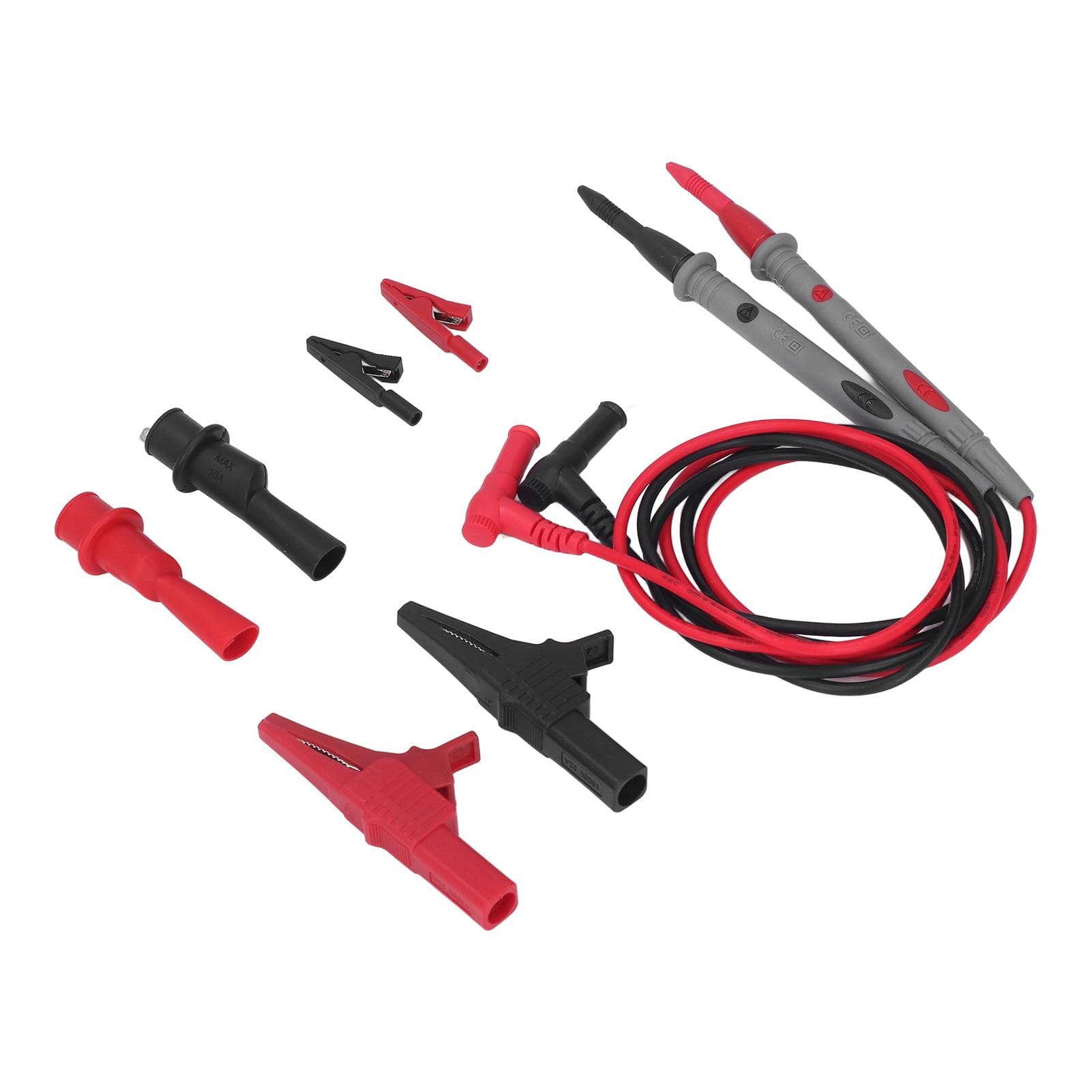 Test Clip Set Automotive Crocodile Clips Repairing Diagnostic Multimeter Probe Kit JT8013