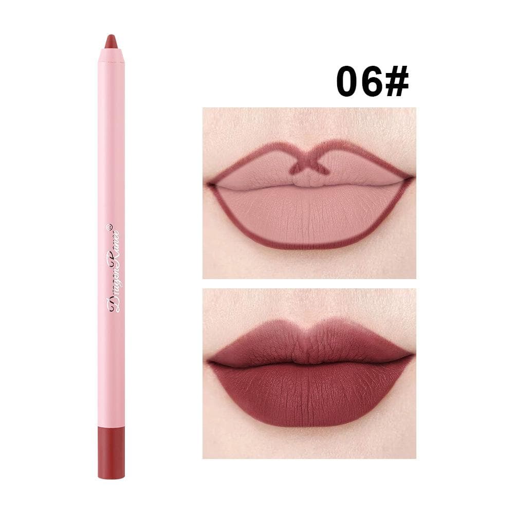 Dragon Ranee Lip Line Pen, Waterproof Mist, Matte Bean Paste Color Hook Line, Lip Red Pen, Foam Pen, No Color Lip Line Pen, Lip Line Pen 06