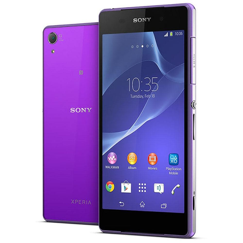 Refurbished Sony Xperia Original Sony Xperia Z2 D6503 20MP 5.2 CellPhone Mobile Phone With Single SIM Simple Set purple