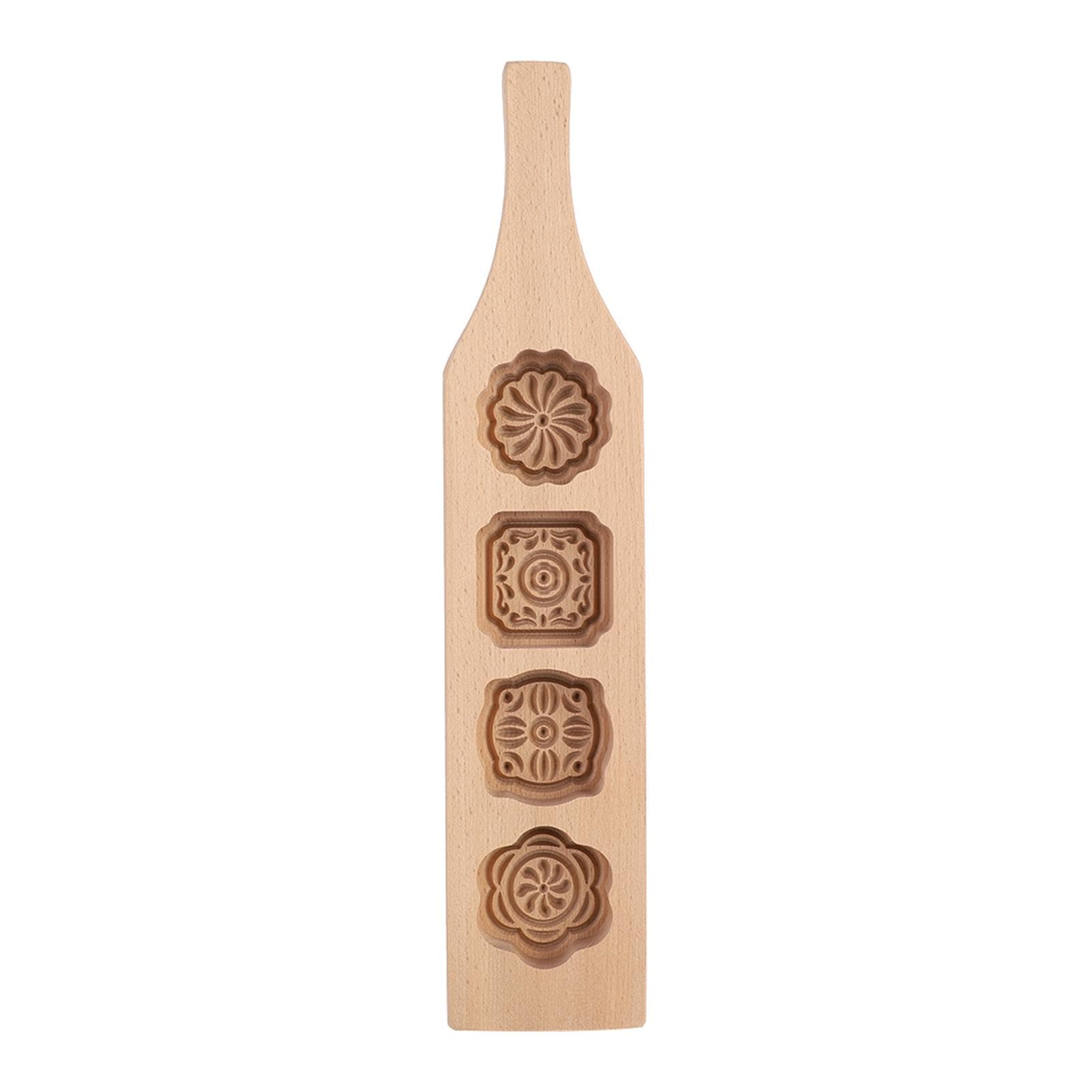 Moon Cake Mold Wood Pastry Mold Making Mung Bean Cake Ice Skin Baking Tools(2#)
