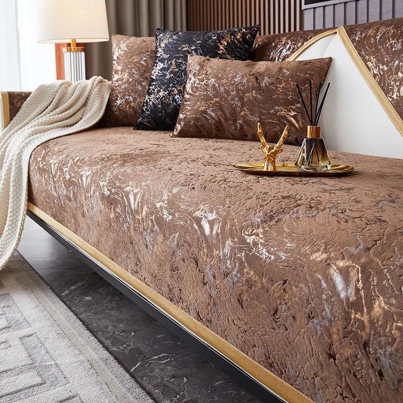 Luxury Bronzing Sofa Cover for Living Room All Inclusive Non-Slip Sofa Cushion Mat Couch Towel Sectional Couch Cover Home Decor 70x90cm 1pcs