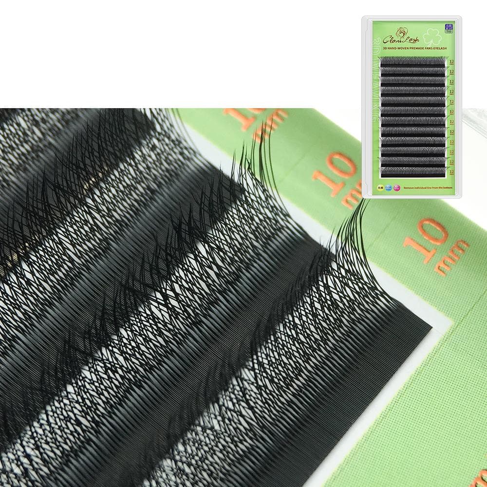 GLAMLASH 3D W-Shaped Eyelashes Extensions C/D Curl High Quality Idividual Lash 0.07mm D 8mm black