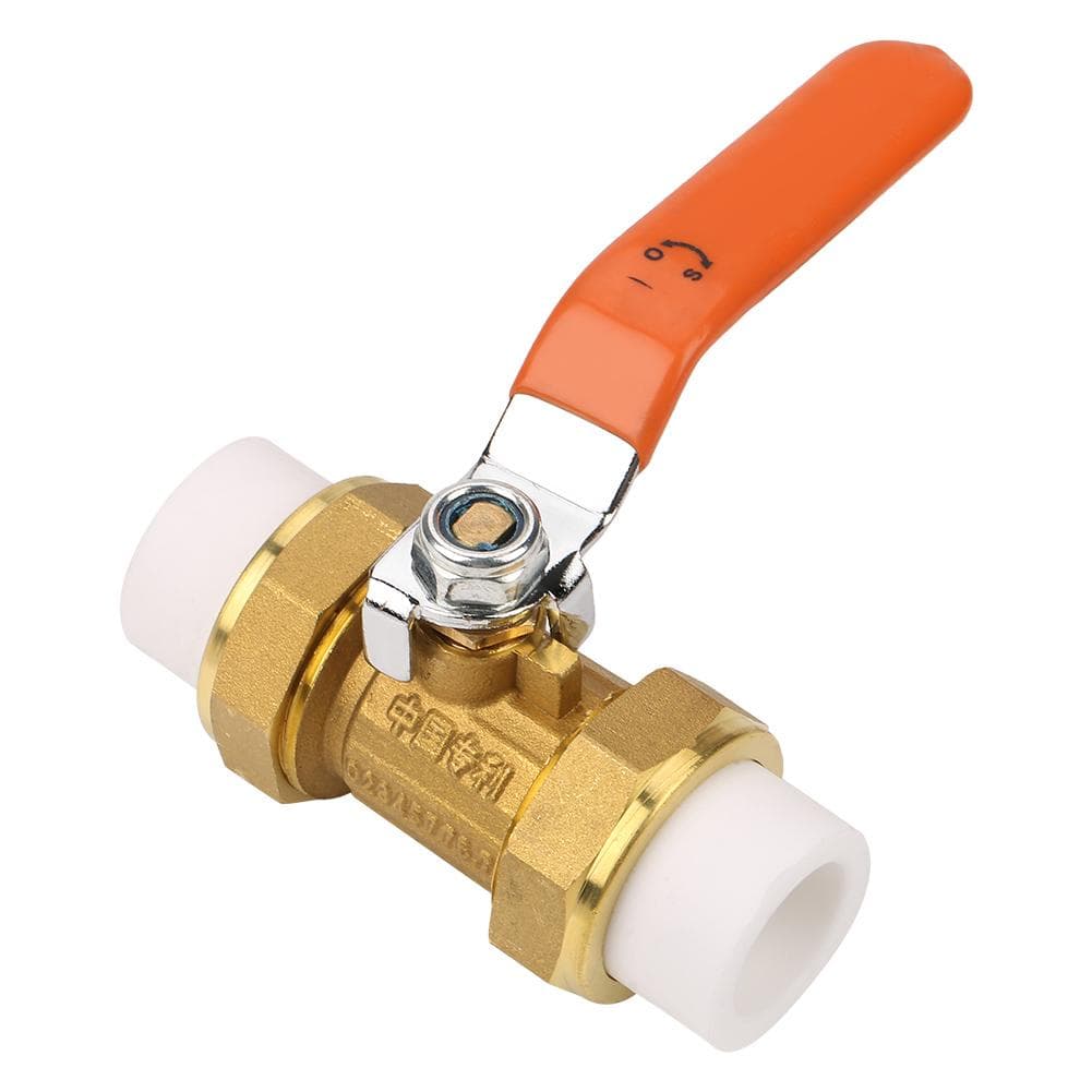 Brass Pipe Ball Valve with Double PPR Hot Melt Fitting 34 BSP DN20