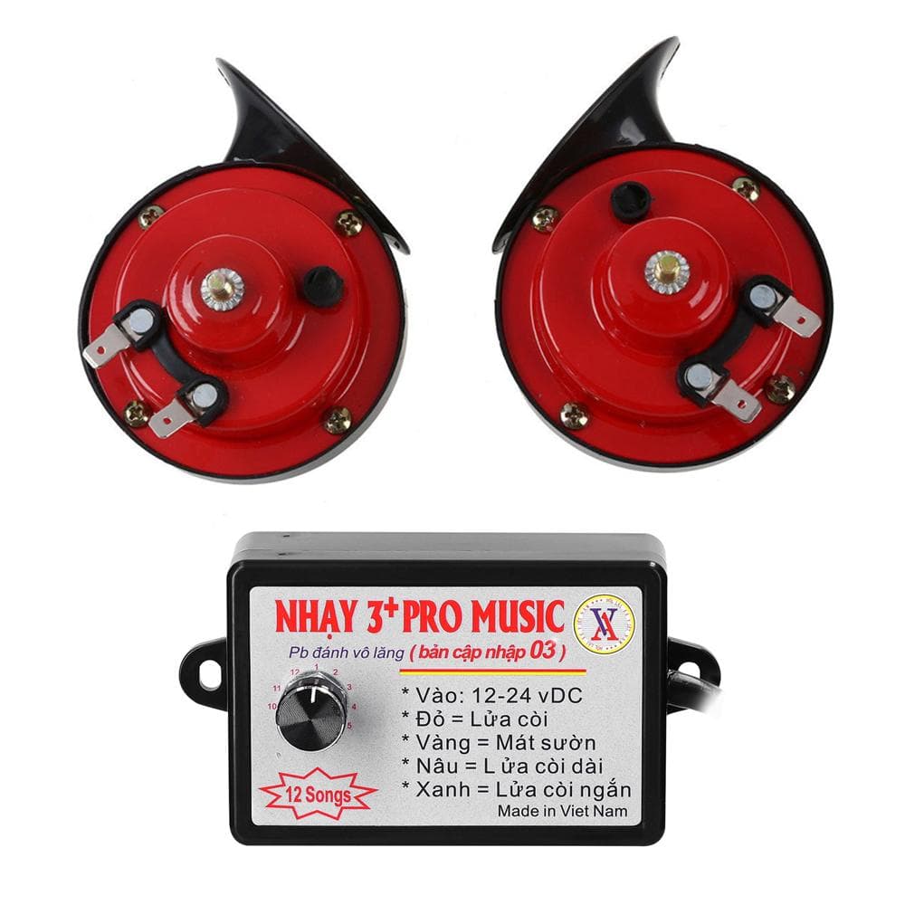 2PCS 12 V Universal Double Tone Horn Car Motorcycle Air Horn Loud Electric Snail Horn Waterproof red