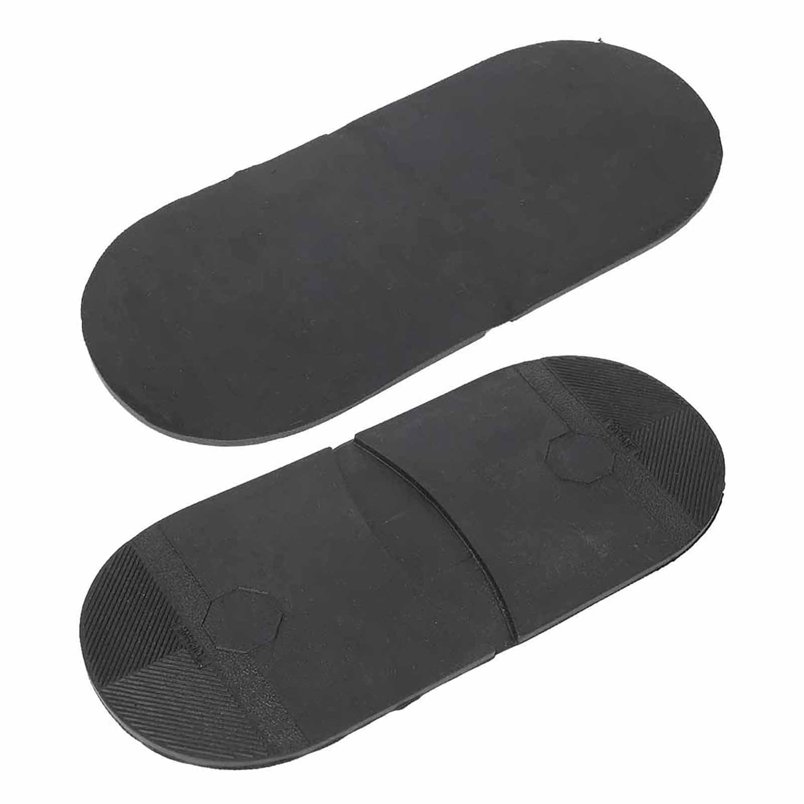 Leather Shoes Rubber Wearproof Outsoles Handmade Shoes Repair Half Sole (Black Heel) black