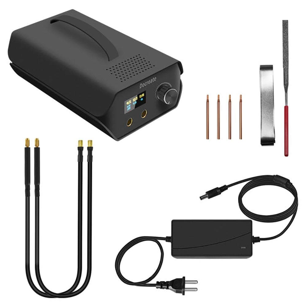 LCD Display Battery Spots Welding Machine 120 Gears Adjustable Farah Capacitor Lithium Battery DIY EU Plug