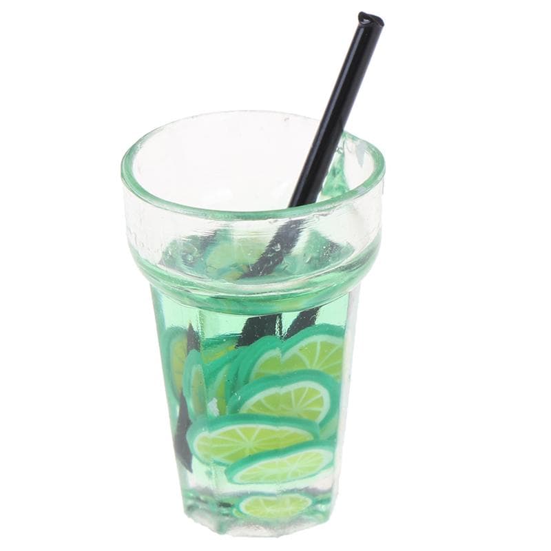 Doll house 1:12 proportion cup drink Mini Doll food kitchen accessories green