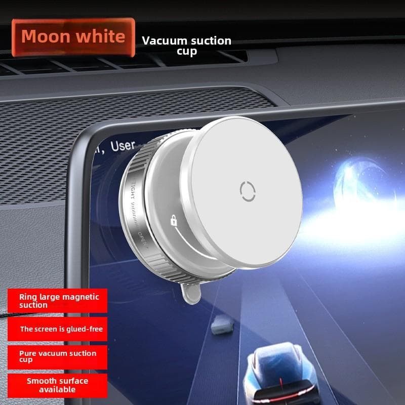 360 ° Adjustable Vacuum Magnetic Phone Holder, Suitable for Cars/gyms/mirrors/smooth Surfaces Without Holding Suction Cup Phone Holder white
