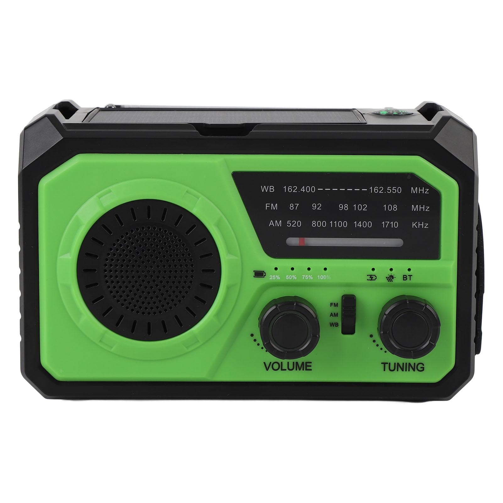 Emergency Radio 16000mAh Type C Solar Powered Hand Crank Charging Weather Radio with SOS Reminder