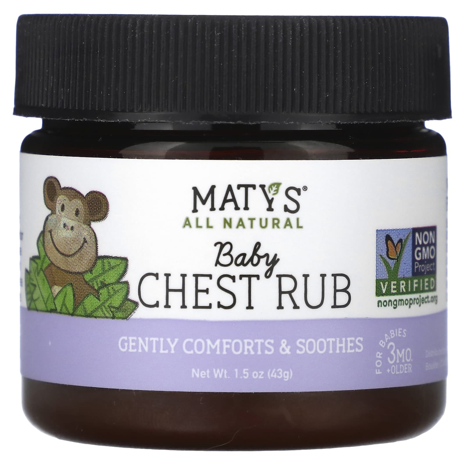 Maty's, Baby Breast Rub, Eucalyptus, Lavender and Chamomile, for babies 3 months and older, 1.5 oz (43 g)
