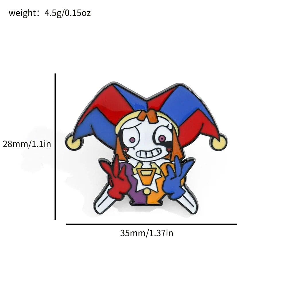 The Amazing Digital Circus Brooches Cartoon Character Peripheral Pomni Jax Enamel Lapel Pins Circus Theater Metal Badges for Backpack Accessories Gift