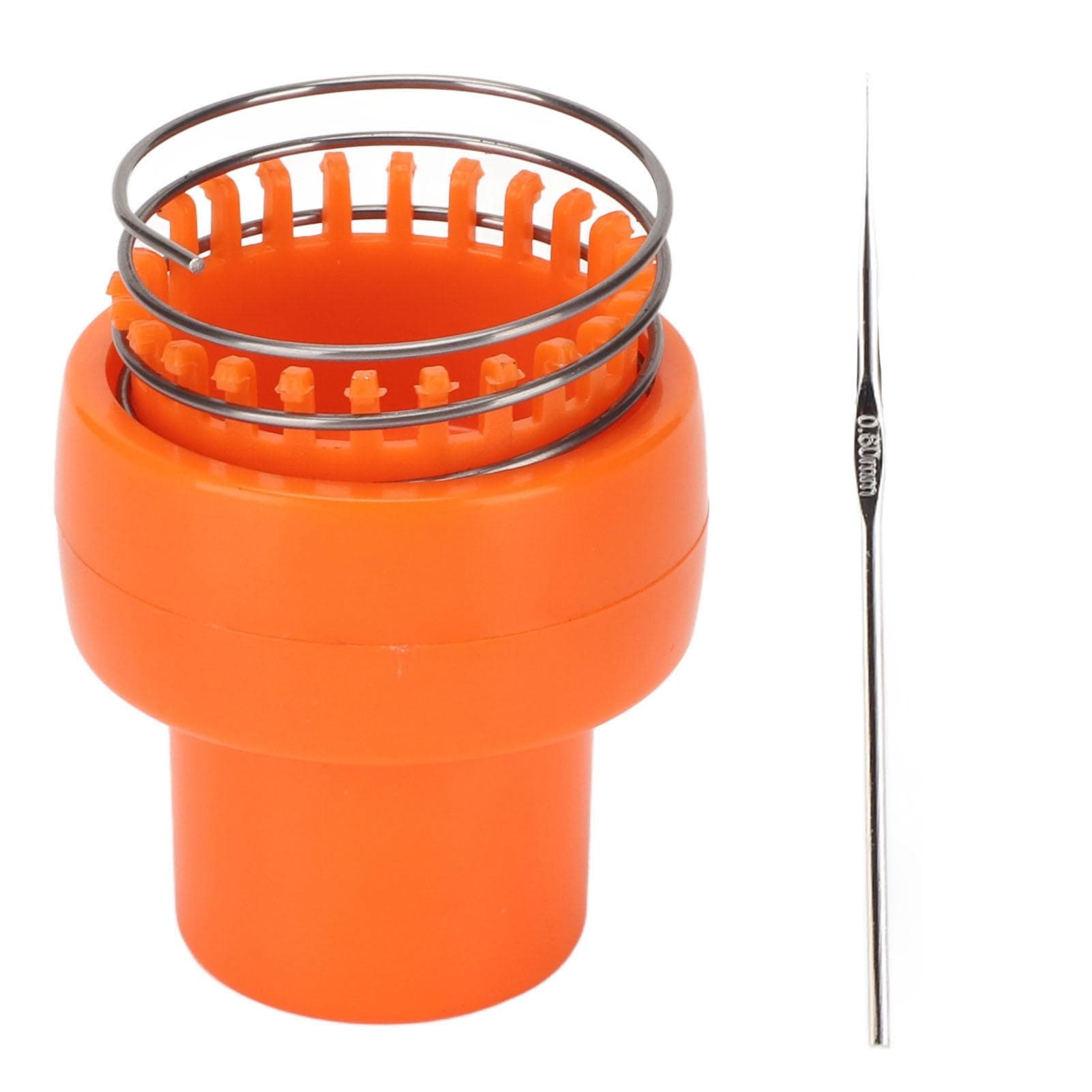 Wire Crochet Loom Orange Ergonomic Design Auto Release Safe sturdy Wire Crochet Knitter for Hat