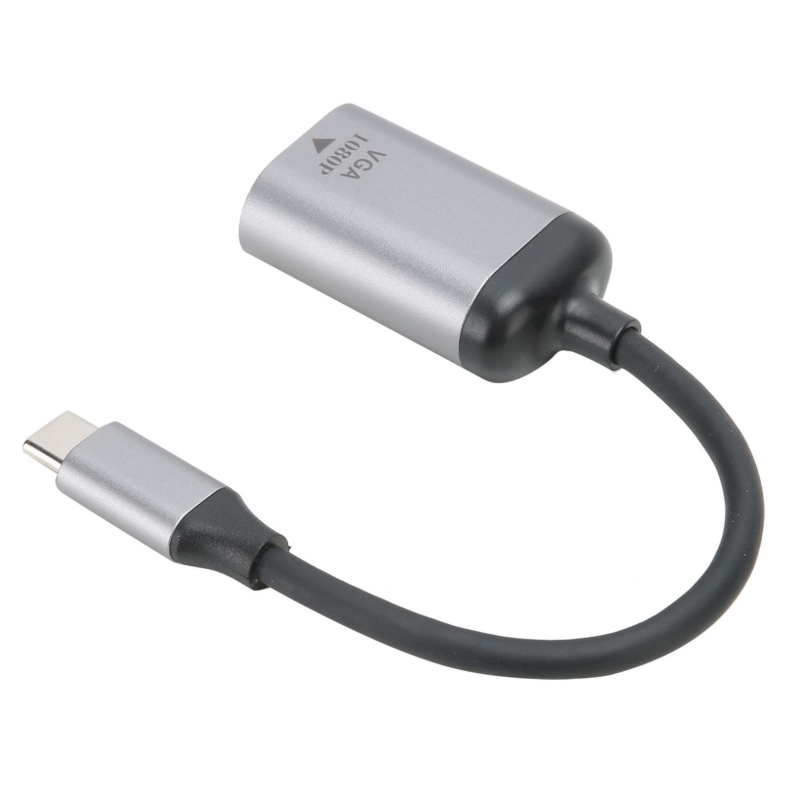 TypeC Male to VGA Adapter Short Cable Connector Aluminum Alloy PVC for Windows Android OS X