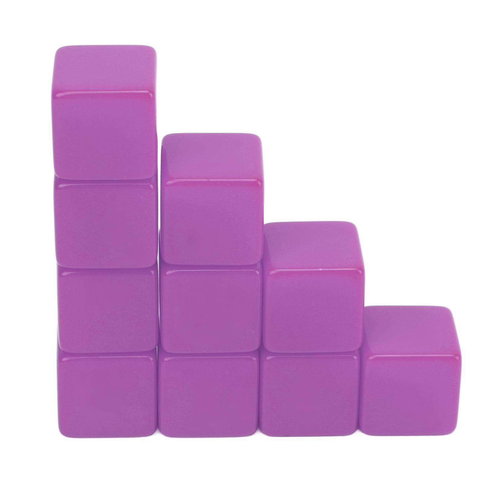 30pcs Plastic Blank Dice Glossy Write On Six Sided Dice Set Plastic Teaching Cubes for Education
