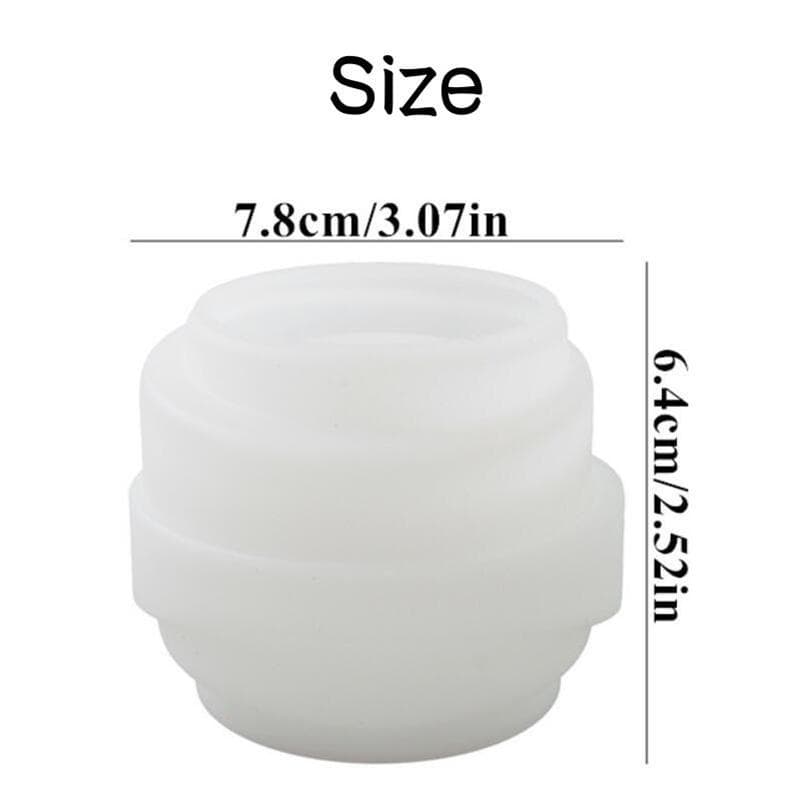 Irregular Round Silicone Molds for Succulent Flower Small Pot Jars DIY white