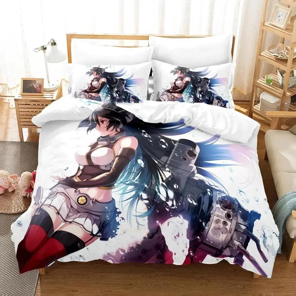 3d Printed Game Kantai Collection Bedding Set Boys Girls Twin Queen Size Duvet Cover Set Pillowcase Bed Kids Adult Home Textiles 70x133cm 2pcs