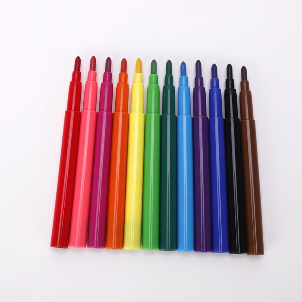 12pcs Washable Watercolor Paint Pens Marker Set Airbrush Color Pen Refills for Electric Spray Pen multicolour