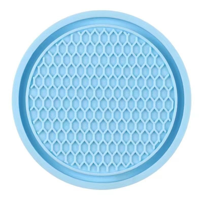 Car Coasters PVC Travel Auto Cup Holder Insert Coaster Anti Slip Vehicle Interior Accessories Cup Mats sky blue