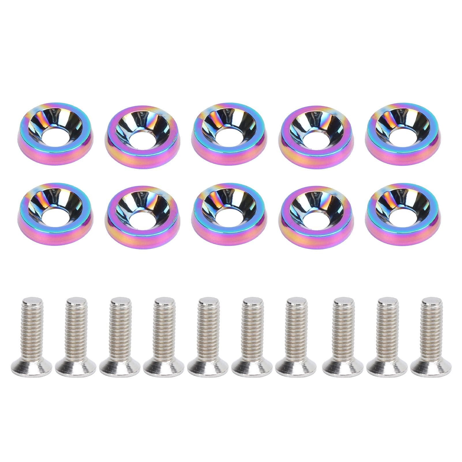 Car Engine Washer Screw M6 Colorful Fastener Kit for Car Modification Decoration