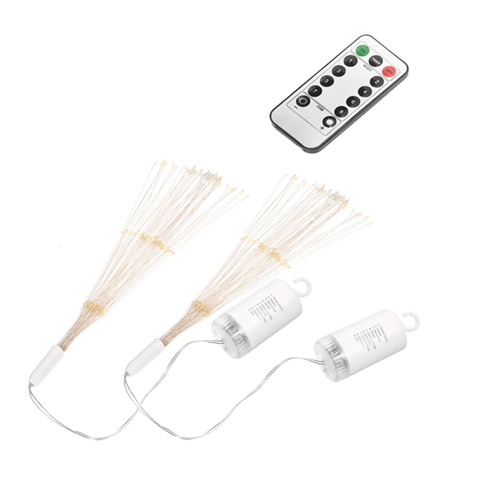 2Pcs Fireworks Light 150 LEDs Christmas String Lights with Remote Control Decorative Hanging 2 Pack multicolour
