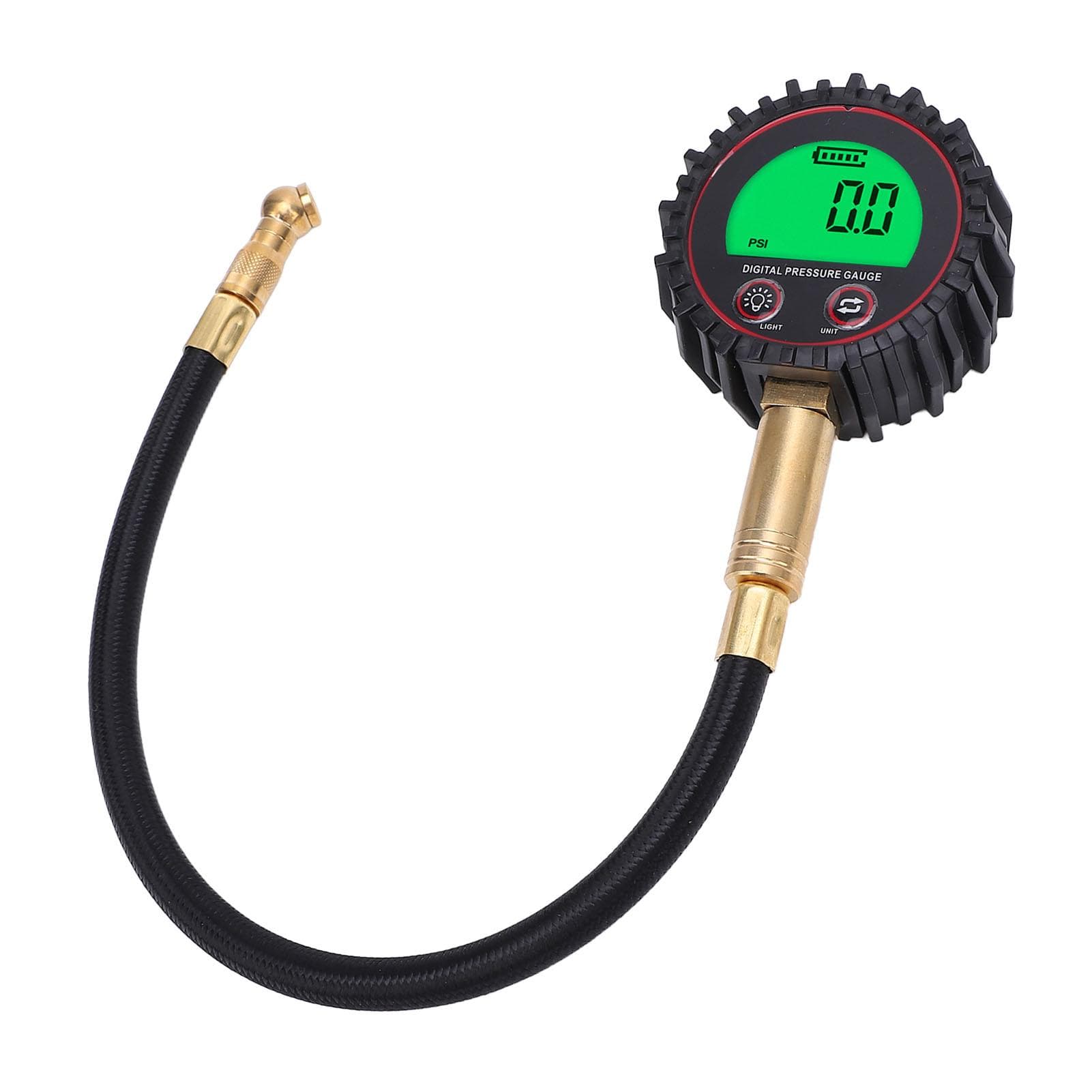 Digital Tire Pressure Gauge 18 Thread Easy Read with Extension Hose Tire Gauge for Car SUV Truck