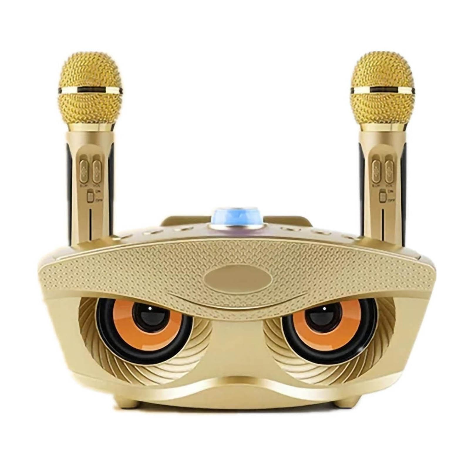 SD306 Dual Microphone Owl Speaker 2 in 1 Portable Bluetooth Speaker with Dual Microphones for black