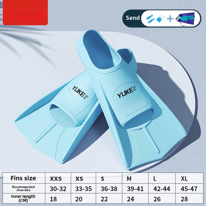 Unisex Silicone Short Swimming Fins for Freestyle and Breaststroke – Lightweight Training Gear for Adults and Children. S (EU 36-38)