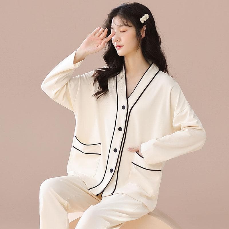 Pink Strawberry Pajamas Set Women Sleepwear Long Sleeves Long Pants Autumn Winter Cute Pyjamas Girl Pijamas Soft Cozy Nighty 3XL