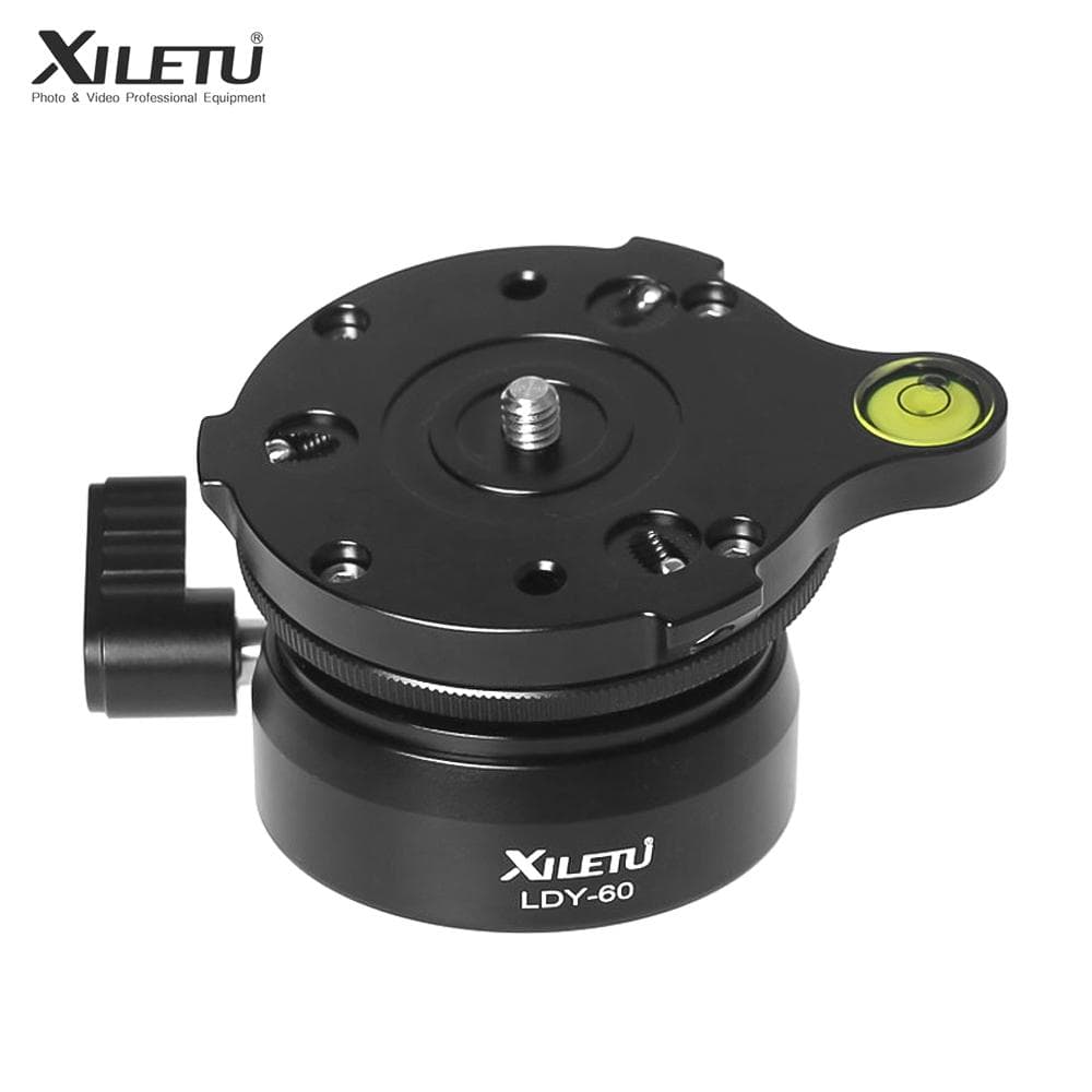 XILETU LDY-60 CNC Hemisphere Panoramic Tripod Head Adjusting Platform Aluminum Alloy Material Max. black