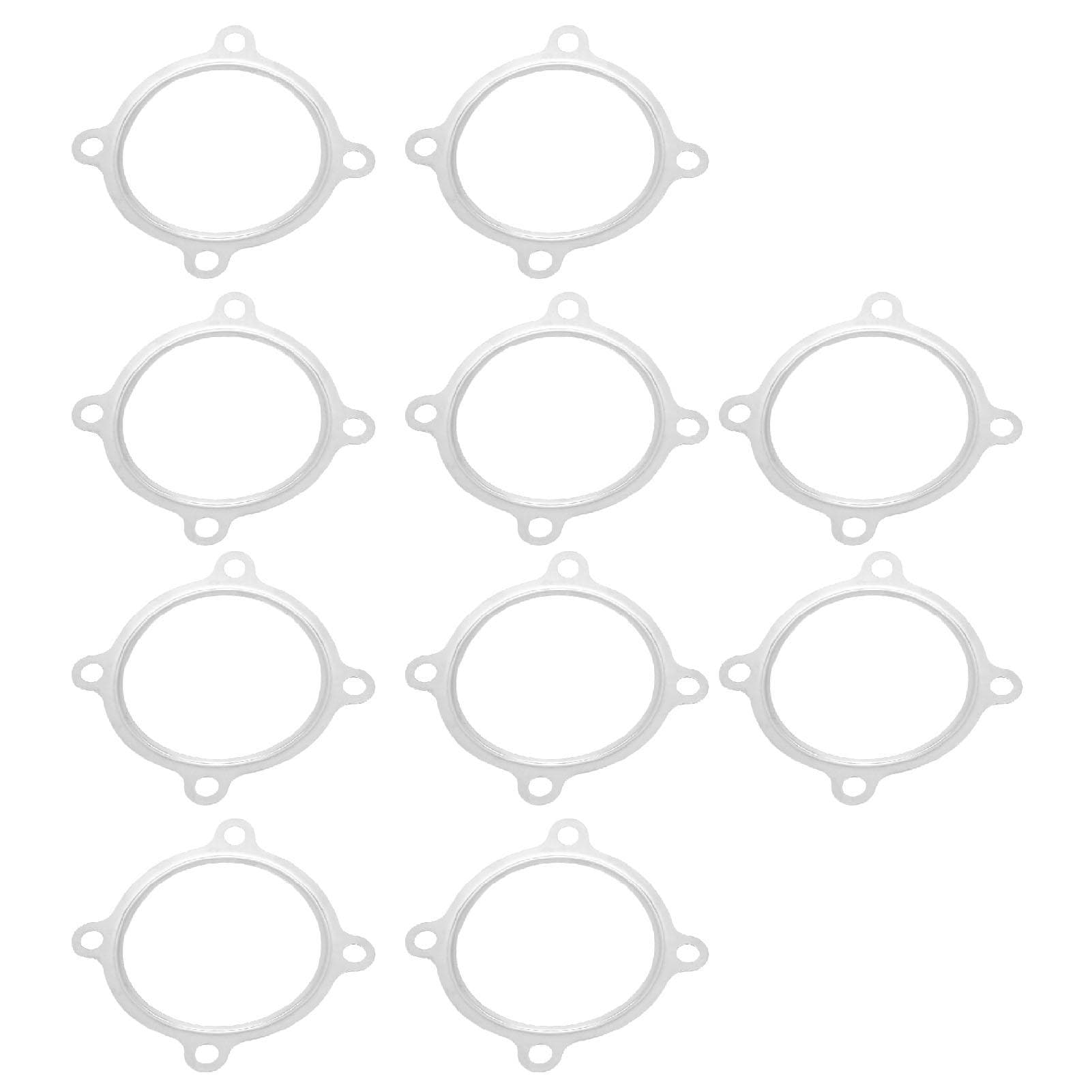10Pcs Turbo Down Pipe Gasket 3in 4 Bolts Stainless Steel Rust Resistant for GT30 GT35 T3 T2 T4 T6